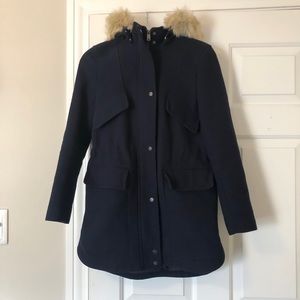 🧥 Navy Blue Zara City Coat (XS)
